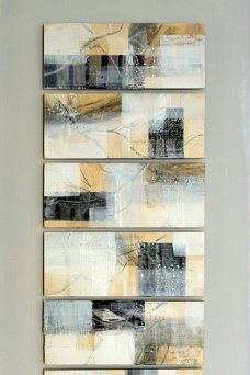 Lebensabend, Mischtechnik auf Sperrholz, 50 x 105 cm